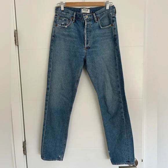 Agolde Feel Good High Waisted Button Fly Jeans Size 27 - Picture 3 of 15